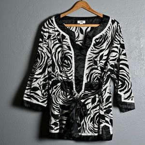 Cato black and white blouse